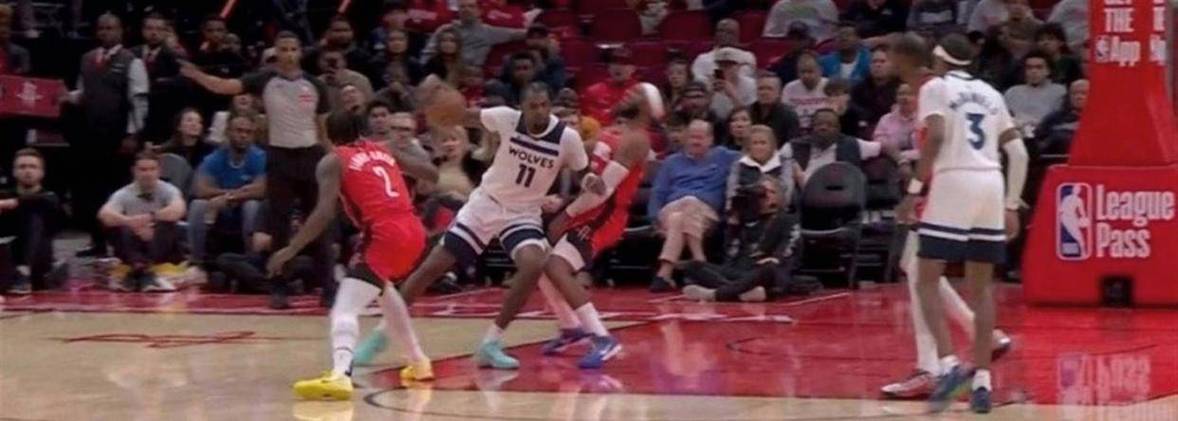 很值！布伦森造成三分犯规乌度卡挑战成功取消犯规改判争球